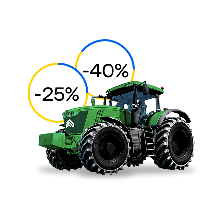 Компенсація 25%/40% вартості с/г техніки та обладнання